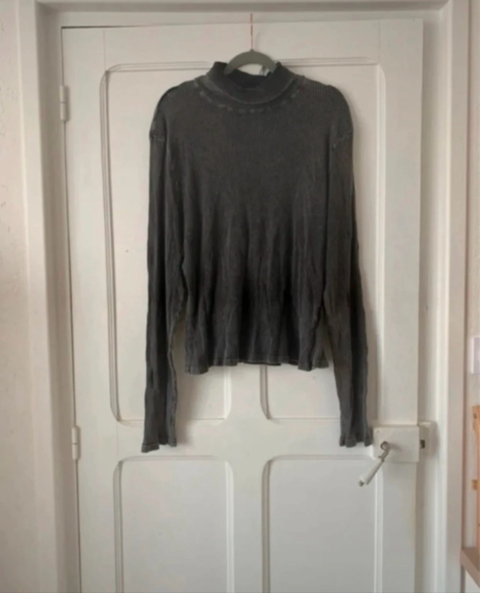 Women's dark gray ribbed turtleneck sweater - Size 4XL Curve – photo 2